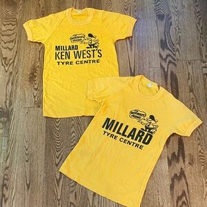 Bundle pair vintage shirt sleeve tee shirts Millard Tyre Center Australia (2)
